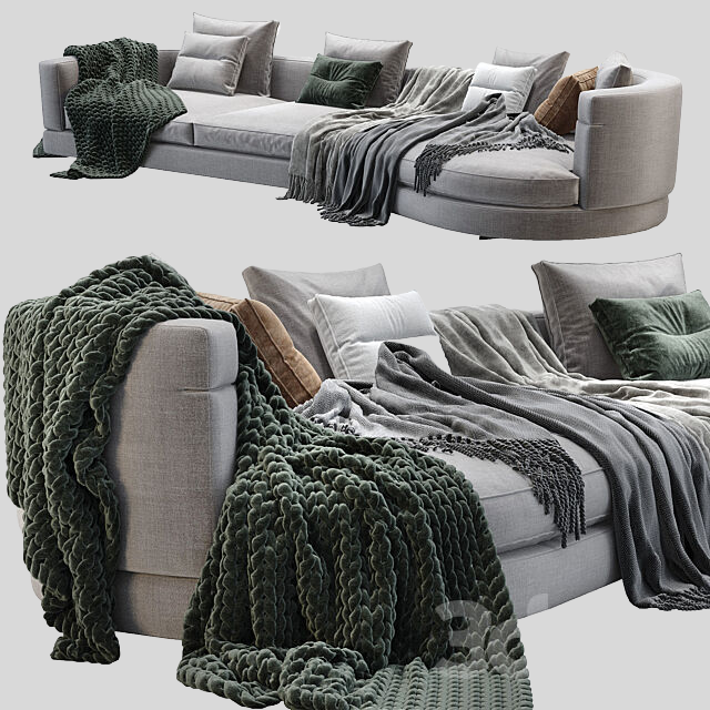 多人沙发3D模型下载-1