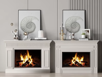 火焰壁炉3D模型-1
