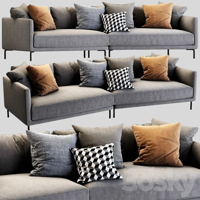 多人沙发3D模型下载-1