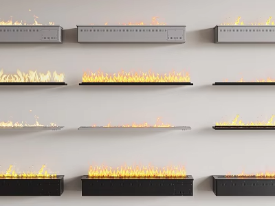 火焰壁炉3D模型-1