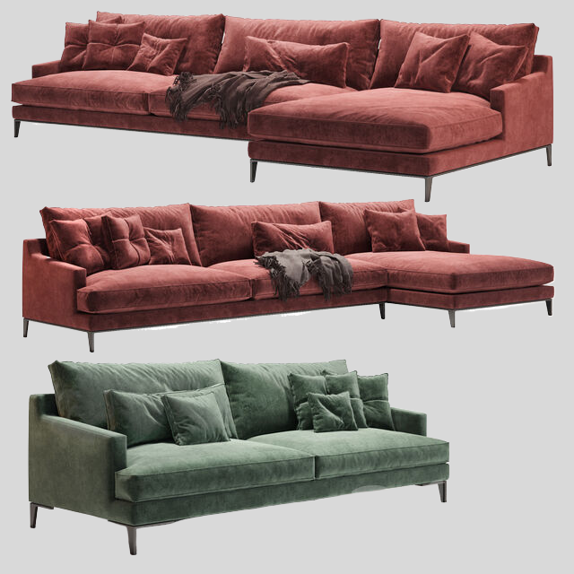多人沙发3D模型下载-1