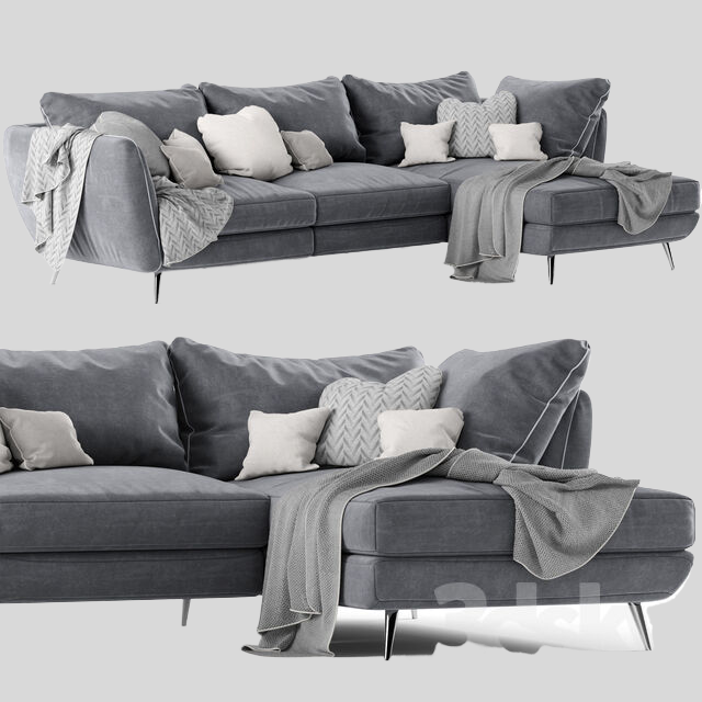 多人沙发3D模型下载-1