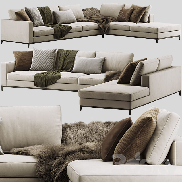 多人沙发3D模型下载-1