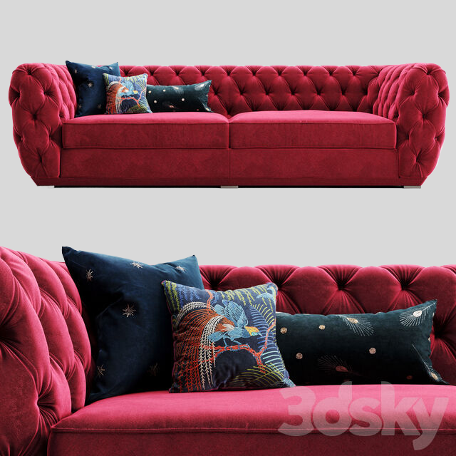 多人沙发3D模型下载-1