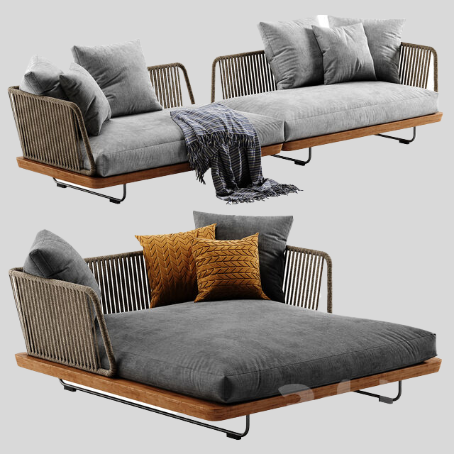 多人沙发3D模型下载-1