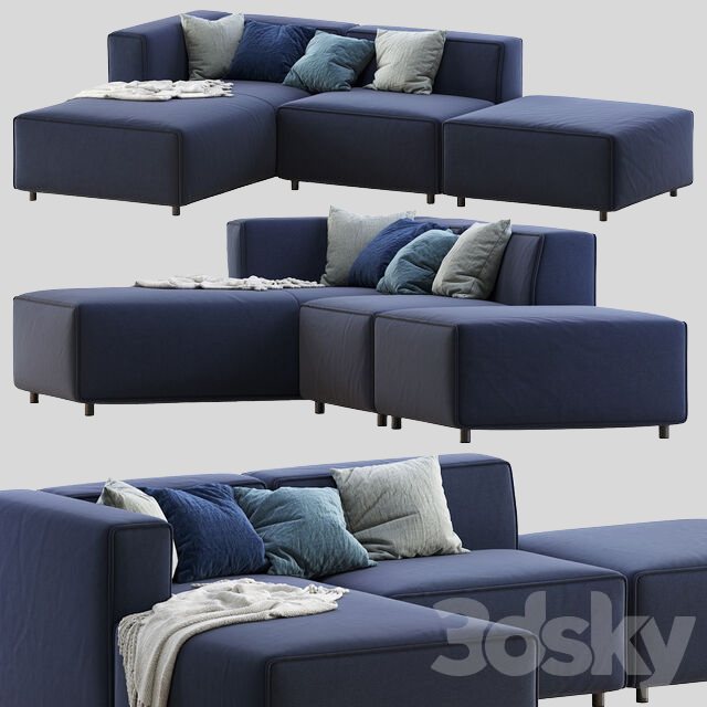 多人沙发3D模型下载-1