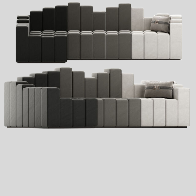 多人沙发3D模型下载-1