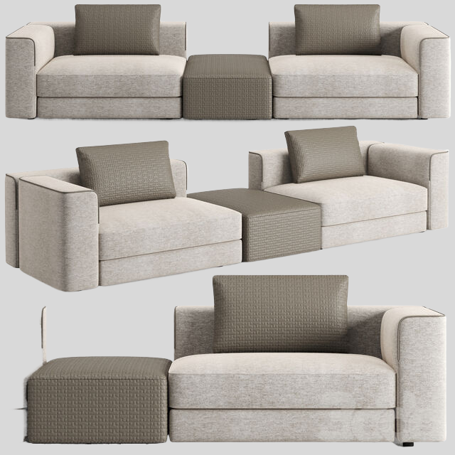 多人沙发3D模型下载-1