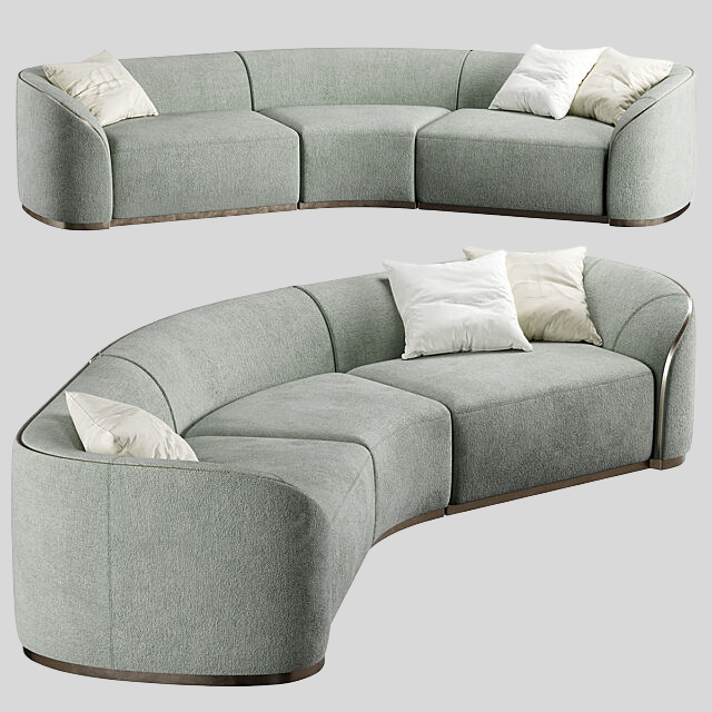 多人沙发3D模型下载-1