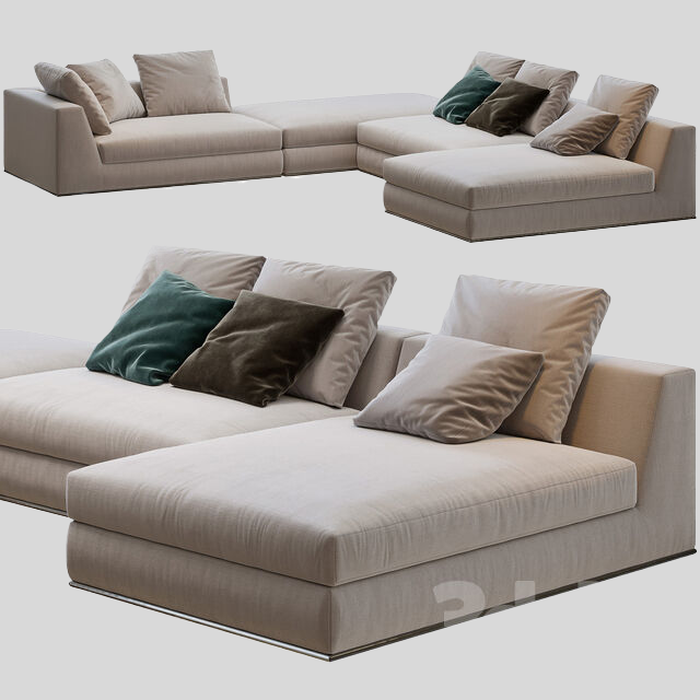 多人沙发3D模型下载-1