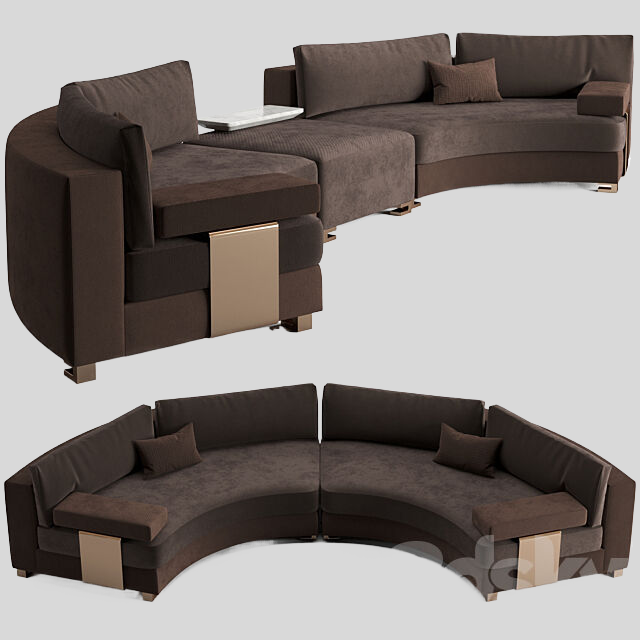 多人沙发3D模型下载-1