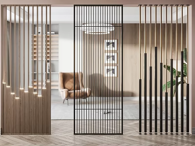 屏风隔断3d模型-1