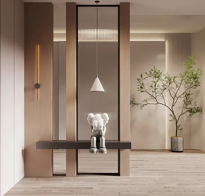 屏风隔断3d模型-1