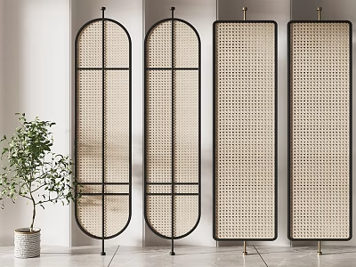 屏风隔断3d模型-1