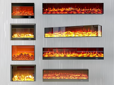 火焰壁炉3D模型-1
