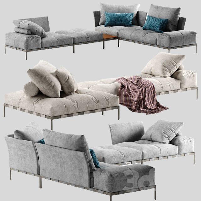 多人沙发3D模型下载-1