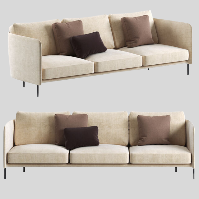 多人沙发3D模型下载-1
