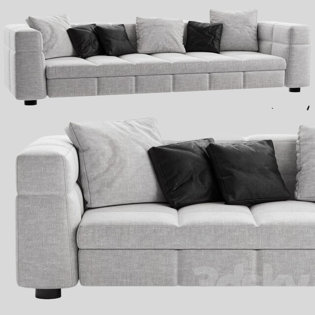 多人沙发3D模型下载-1