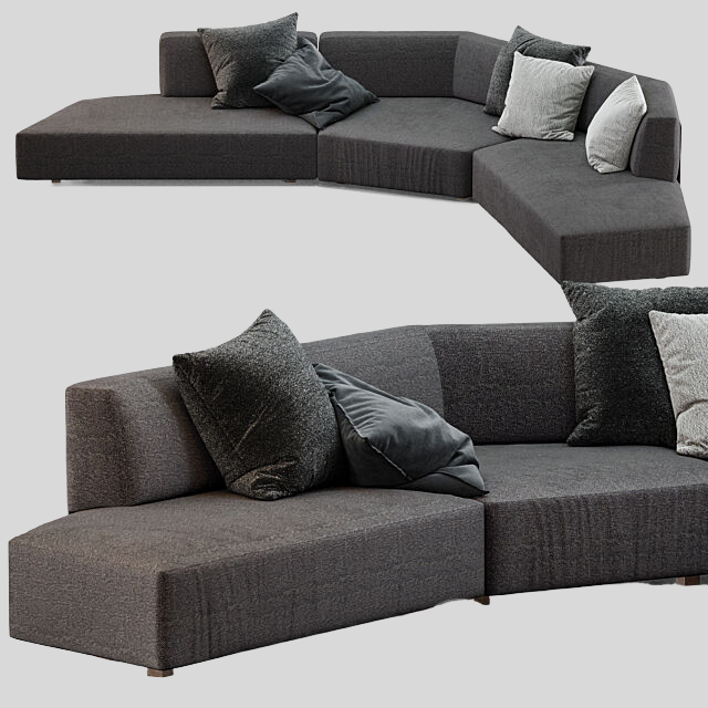 多人沙发3D模型下载-1