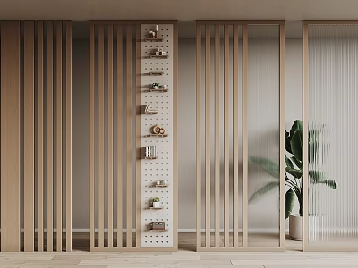 屏风隔断3d模型-1