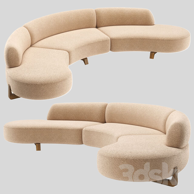 多人沙发3D模型下载-1