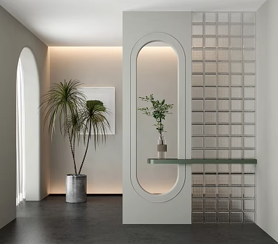 屏风隔断3d模型-1