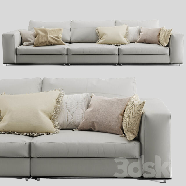 多人沙发3D模型下载-1