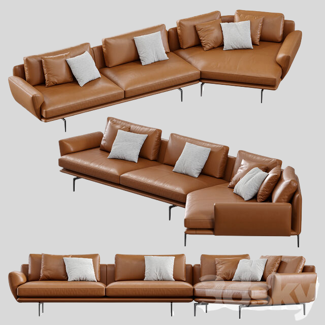 多人沙发3D模型下载-1