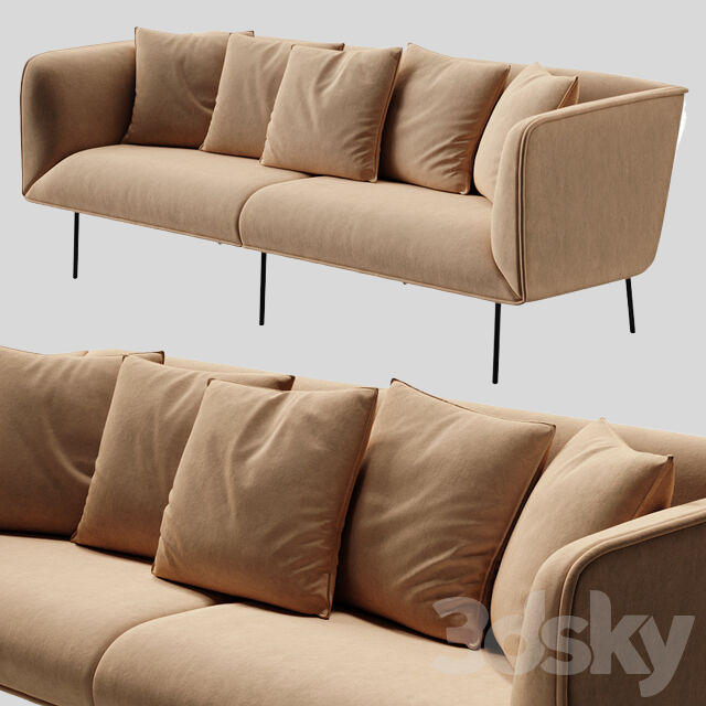 多人沙发3D模型下载-1
