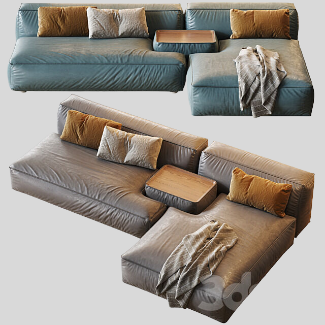 多人沙发3D模型下载-1