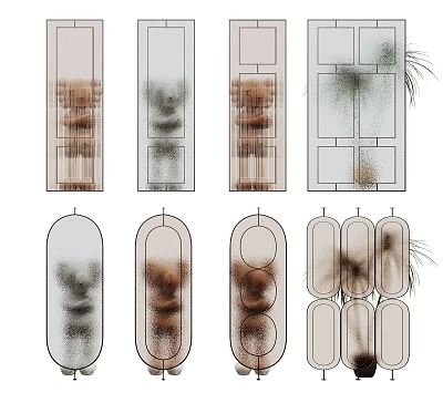 屏风隔断3d模型-1