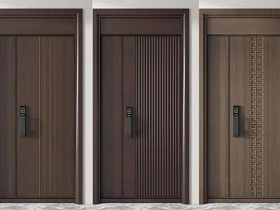 入户门_防盗门3D模型下载-1