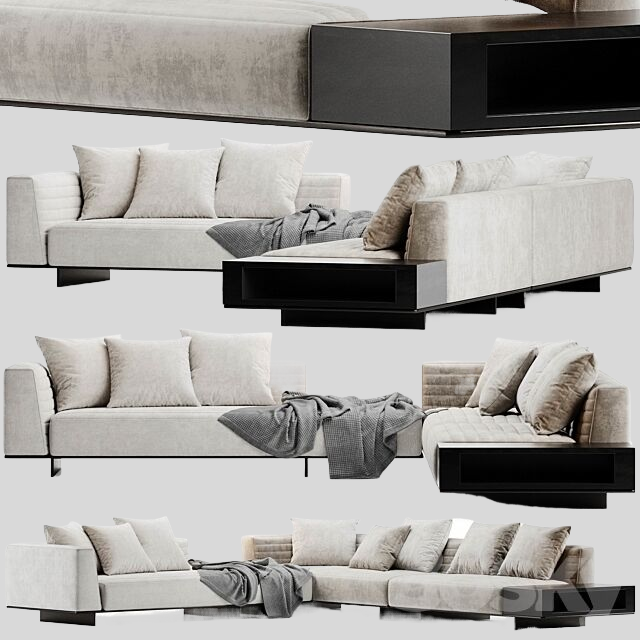 多人沙发3D模型下载-1