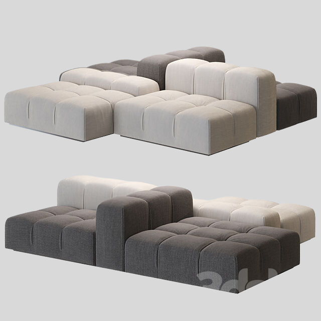 多人沙发3D模型下载-1