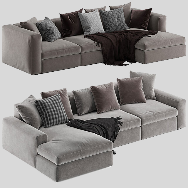 多人沙发3D模型下载-1