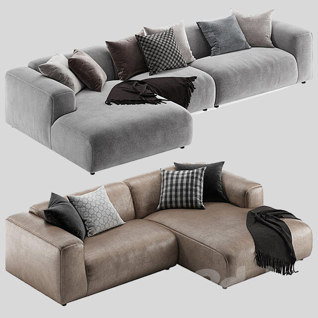 多人沙发3D模型下载-1