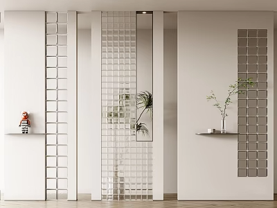 屏风隔断3d模型-1