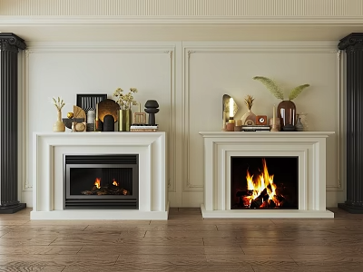 火焰壁炉3D模型-1
