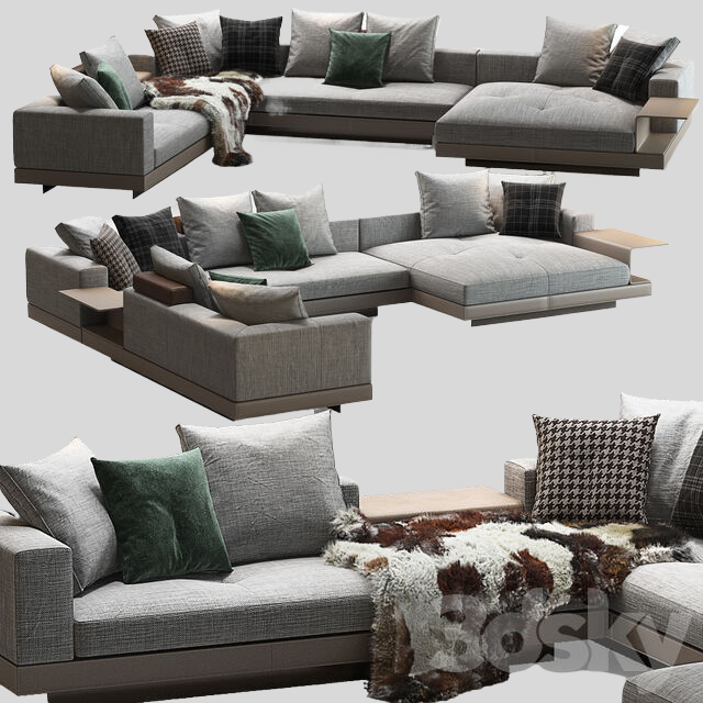 多人沙发3D模型下载-1