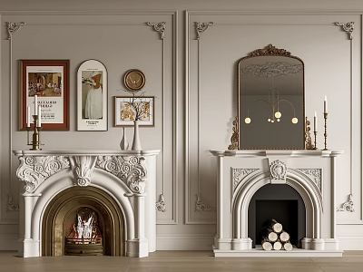 火焰壁炉3D模型-1