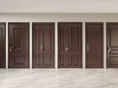 入户门_防盗门3D模型下载-1