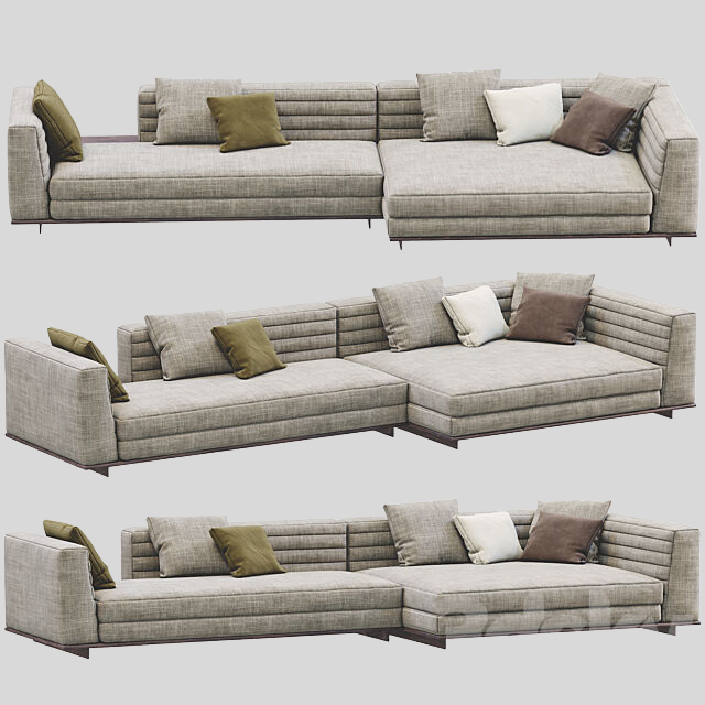 多人沙发3D模型下载-1