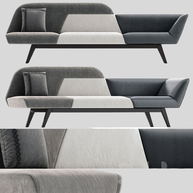 多人沙发3D模型下载-1