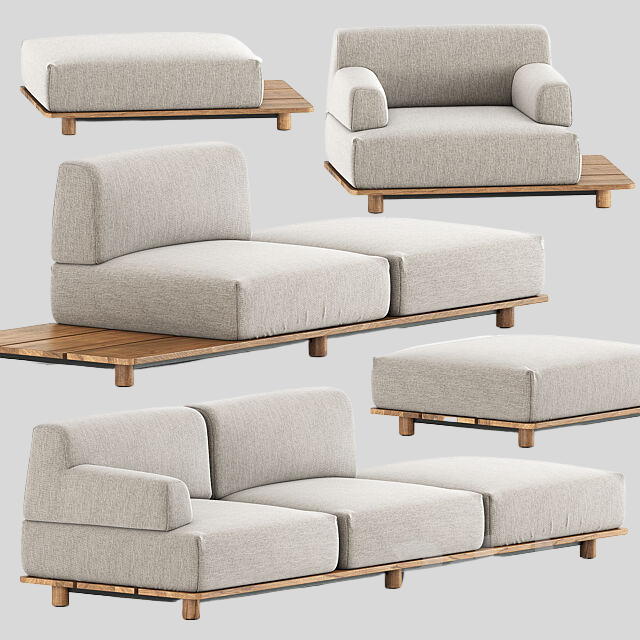 多人沙发3D模型下载-1