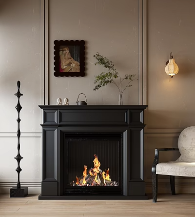 火焰壁炉3D模型-1