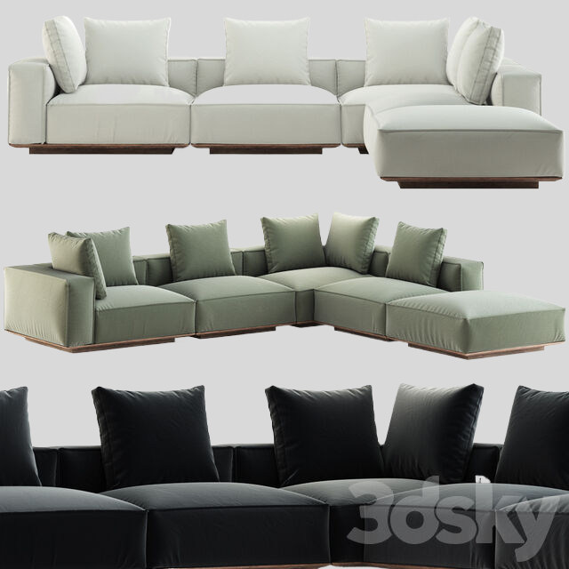 多人沙发3D模型下载-1