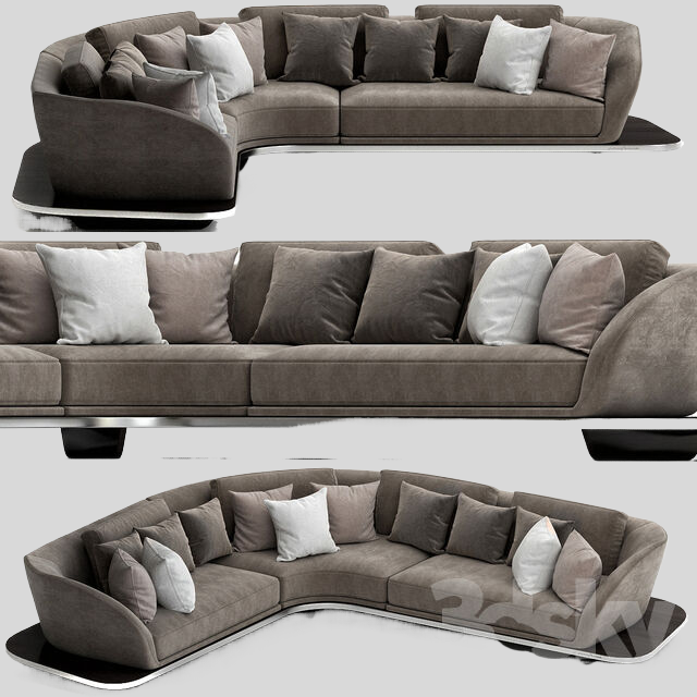 多人沙发3D模型下载-1