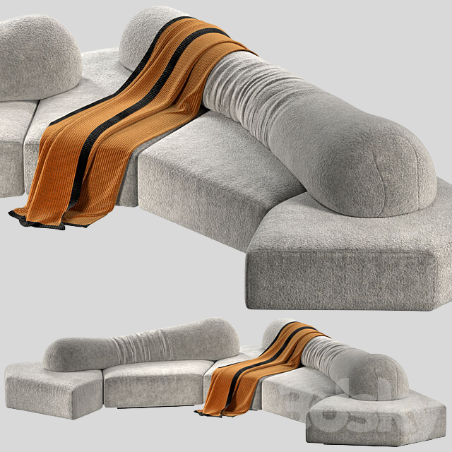多人沙发3D模型下载-1