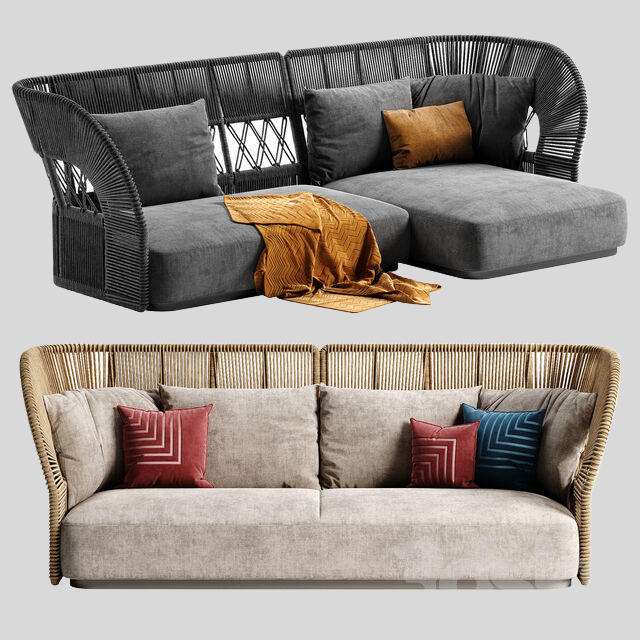 多人沙发3D模型下载-1
