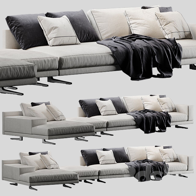 多人沙发3D模型下载-1